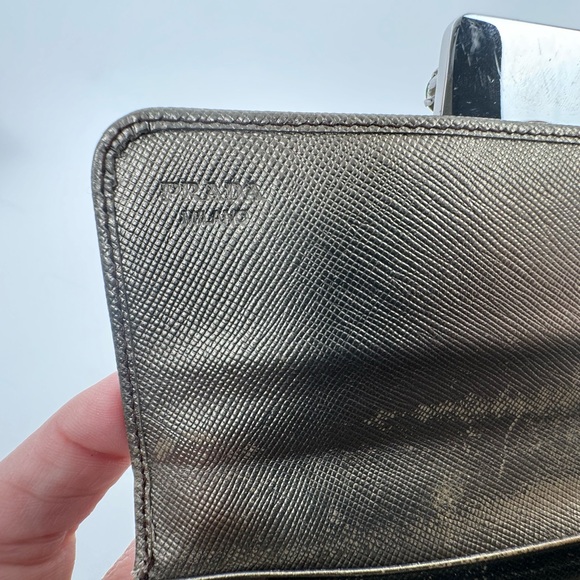 PRADA Jewelry Box Metallic Wallet Long Wallet - Picture 10 of 12